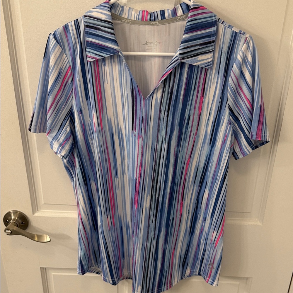 Jofit Multicolor Striped Women's Blouse